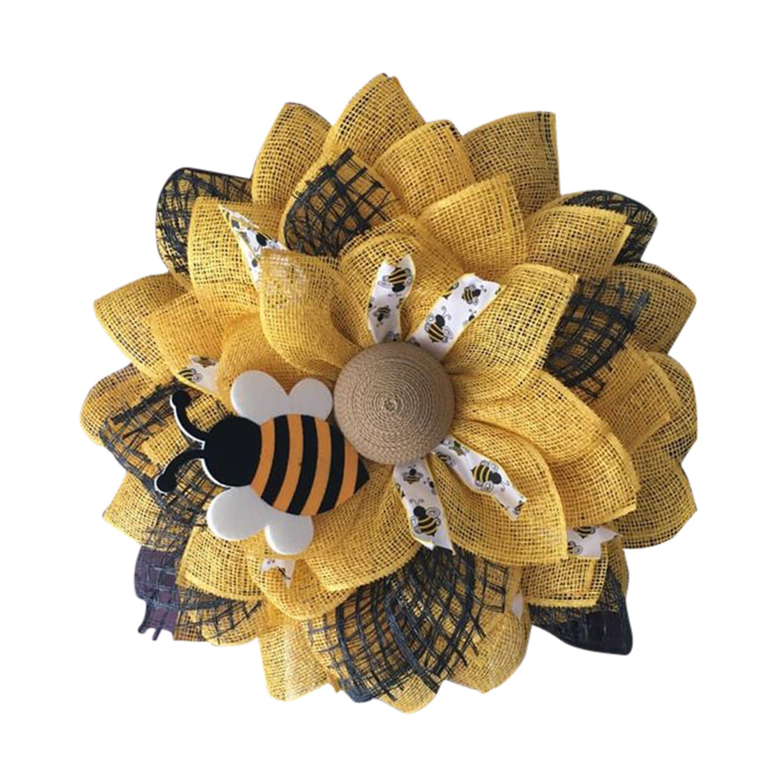 4 # Bee Gnomes Decor Krans Zonnebloem Krans Kunstmatige Krans Opknoping Hangers Bruiloft Lente Decoratie Woonaccessoires