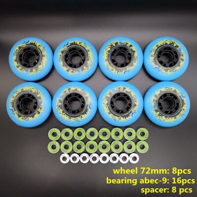 rueda de patín 85 A rueda roja 72 mm 76 mm 80 mm abec-9: Negro