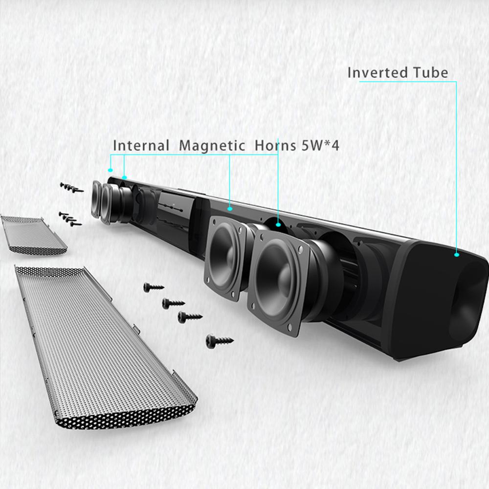 20W Bluetooth Speakers Hifi Home Surround Systeem Soundbar Stereo Bedrade En Draadloze Voor Pc Theater Tv Speaker Subwoofer