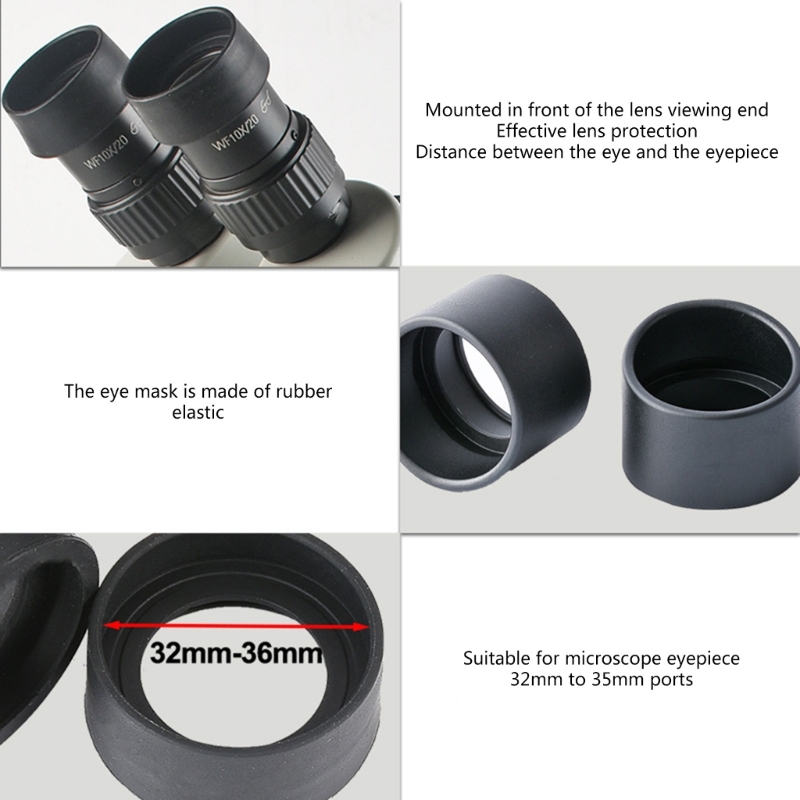 Oculaire œilleton capuchons une paire jumelles protège-yeux stéréo Microscope partie télescopes œilletons diamètre intérieur
