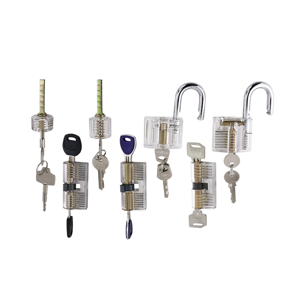 Slotenmaker Transparante Lock Combinatie Voor Pick Training, Hangslot Ab Dubbele Lock Dick Lock Buisvormige Lock