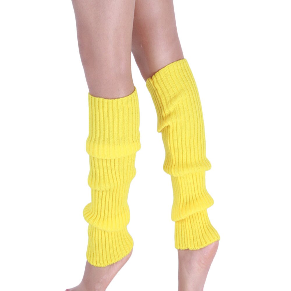 Calentadores para botas, medias tejidas para piernas, bota larga a rayas, medias altas tejidas por encima de la rodilla, calcetines de algodón para piernas,: yellow
