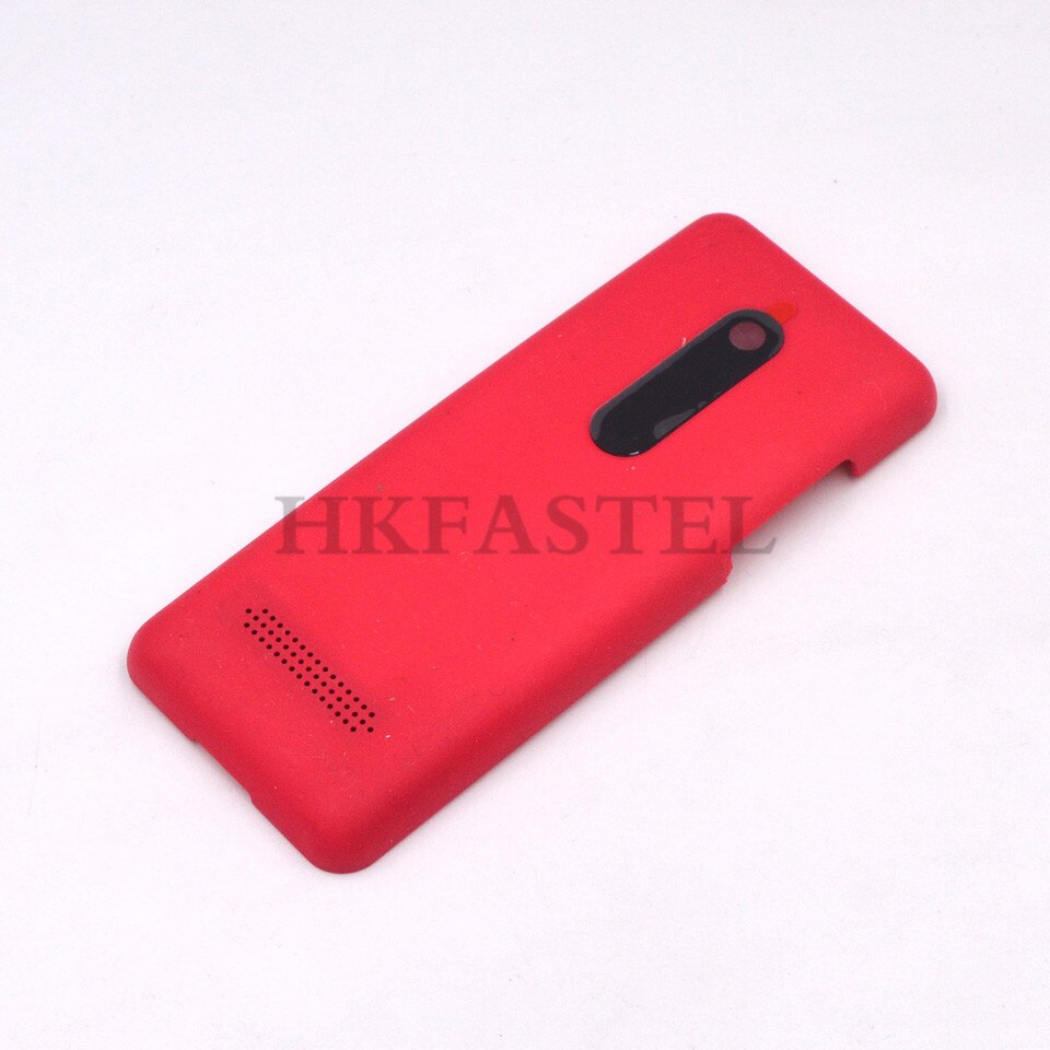 For Nokia 206 Mobile phone Front face Housing with Tool For 206 Dual Sim RM-872 Back battery door cover: Red Color