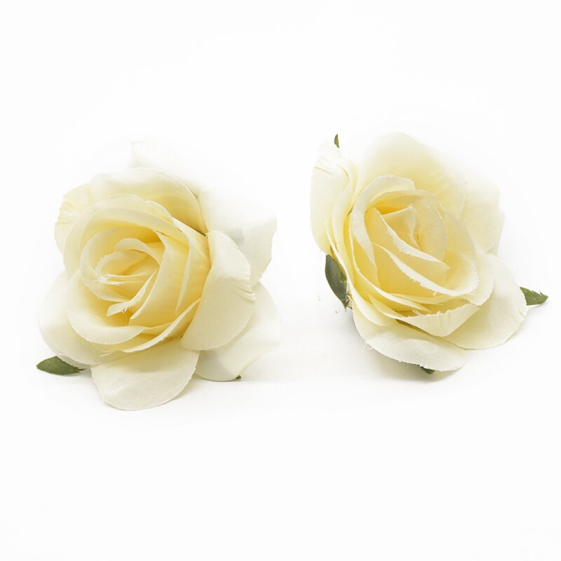 6pcs 7cm Artificial rose heads for Home decoration accessories Flower arrangement Diy Headwear Indoor furnishings Wedding brooch: 1