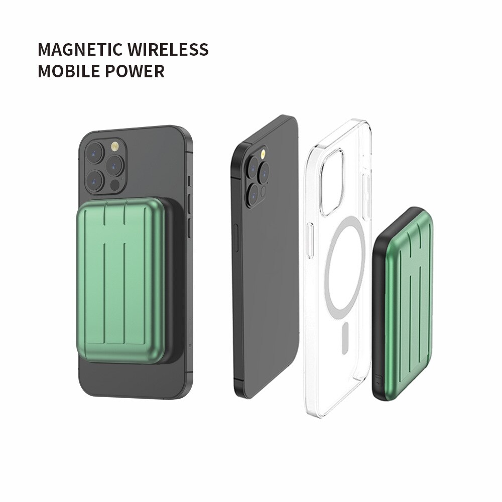 PINZHENG 20W Magsafe Drahtlose Ladegerät 5000mAh Energie Bank Für iPhone 12 Sicherung Halterung Tragbare Energie Für iPhone 12 Profi Max