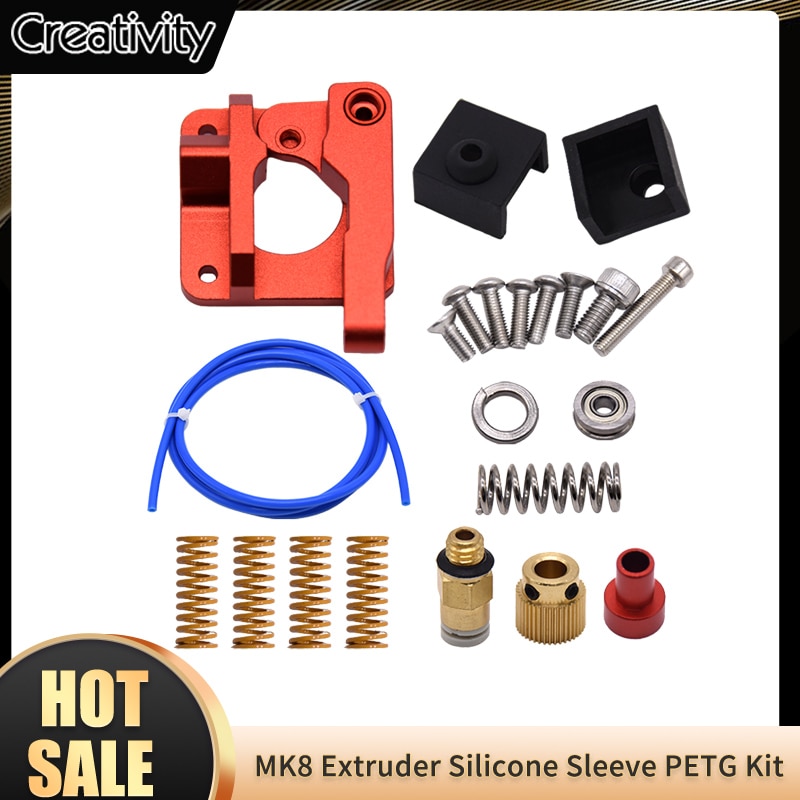 3D Printer Upgraded Long-Distance Remote Metal Ender 3 CR10 Extruder+Leveling Spring+PETG Tube+MK8 Silicone Sleeve Cover J-head