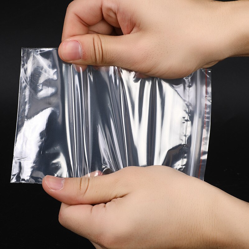 100pcs Small Ziplock Bags One-time Transparent Plastic Bag Used for Food Sealing Dustproof and Waterproof PE Ziplock Packaging