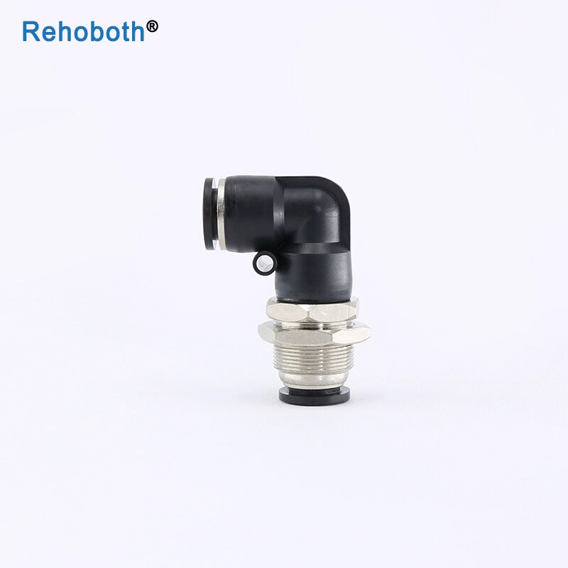12mm Pneumatic connector PLM right angle plate joint baffle elbow PLM-46810 trachea quick connect hose fitting plastic tubing