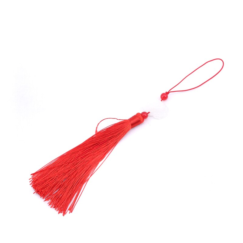 Polyester franje kwastjes franje hangend gordijn gemengd met decoratieve stiksels jade lotus lotus kwastjes