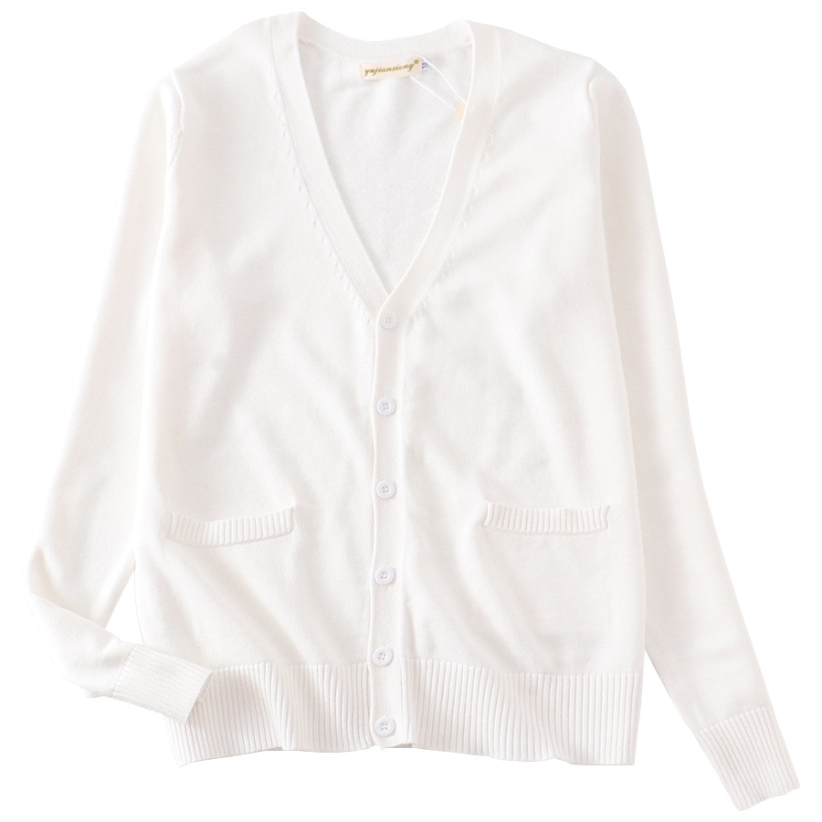 College Stijl Student Vest Zoete Jk Uniform Lolita Trui Koreaanse V-hals Trui Losse Uitloper Japanse School Uniform