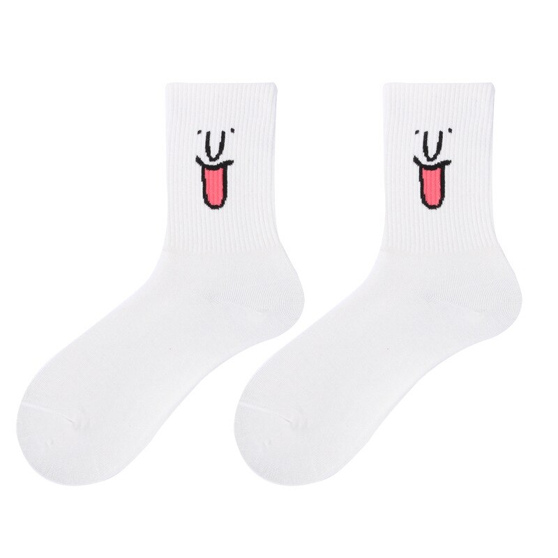 unisex komisch Gesicht Sport Socken Mehrfarbig Mädchen Korea irre Harajuku Socken Laufen Socken Sport Basketball Radfahren Frauen Socken: Stil2