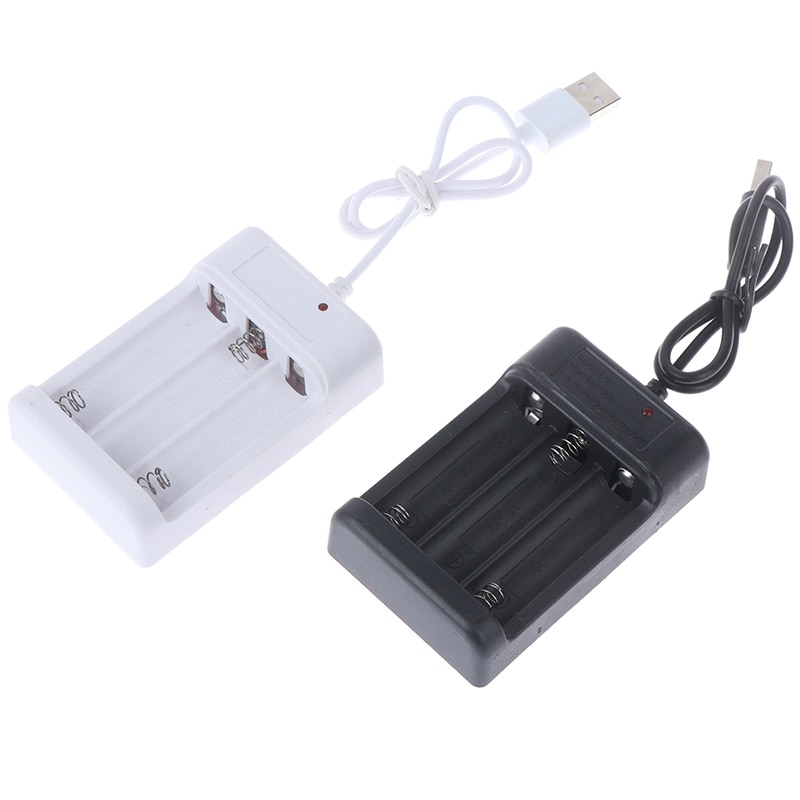 USB Plug Charger DC5V 1A 1.2V 3 Slot AA/AAA Rechargeable Battery Charger Adapter
