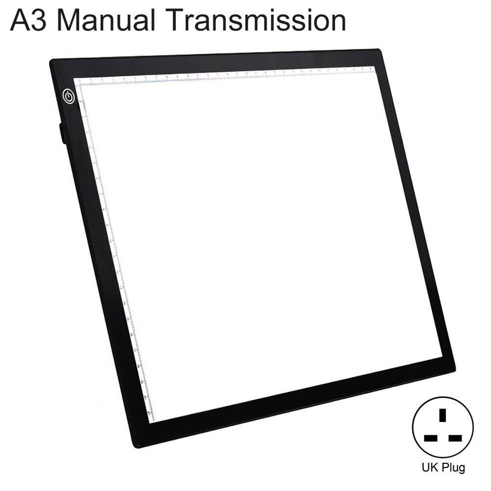 Tracing Copy Board Strong Suction Anti-skid Ultra-thin A3 A4 LED Calligraphy Artist Drawing Table for Animation: A3 UK Plug 2