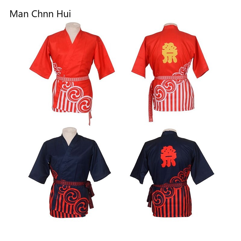 Veste de Chef Hommes de Traiteur Japonais Pour, Uniforme de Chef D&#39;Hôtel, Vêtements de Cuisine de Restaurant de Sushi,Teppanyaki, Salopette de Serveur, Cuisine Japonaise Cuisine Tenue Cuisinier Professio