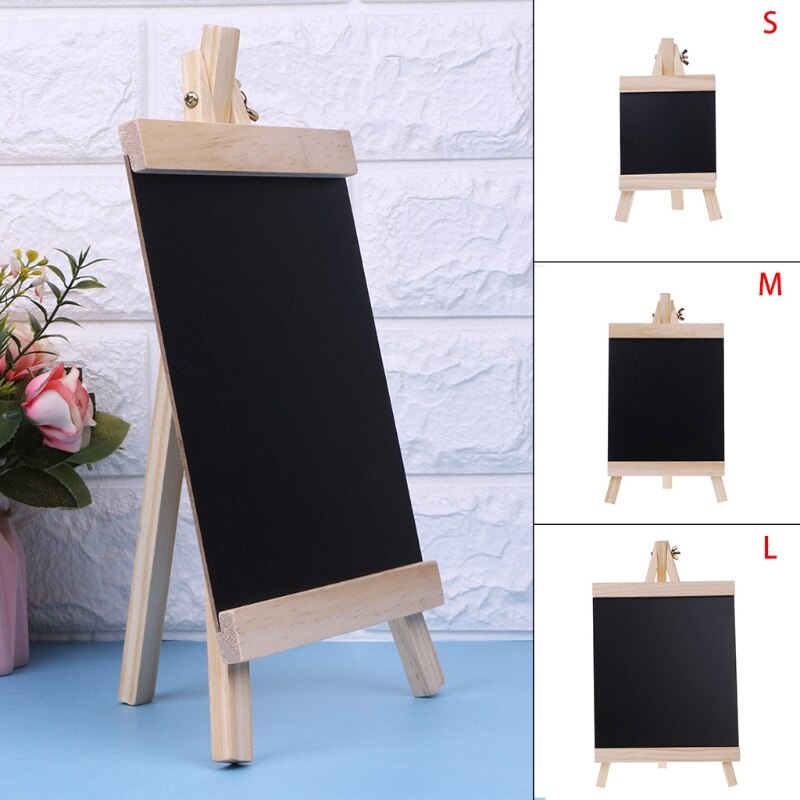 Desktop Message Board Blackboard Easel Chalkboard Kids Wood Writing Boards Collapsible School Supplies Size M