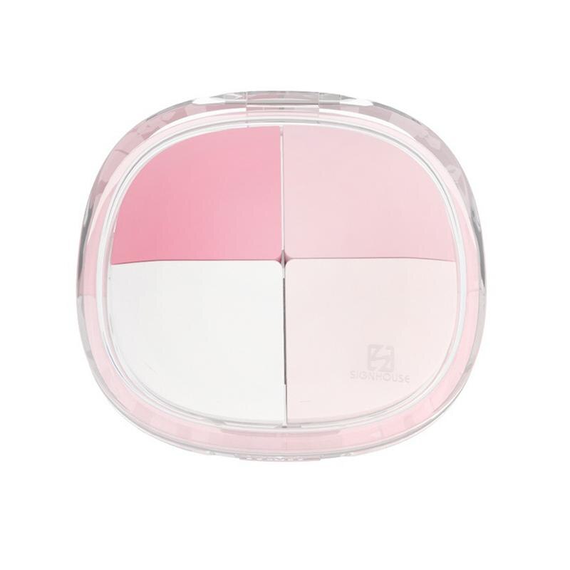 Pilleboks mini 4 rom pillebeholder pilleboks medisinoppbevaringsboks for reiser utendørs: Rosa