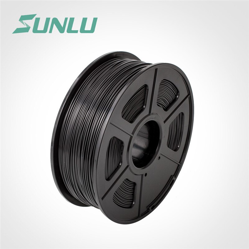 SUNLU PLA Filament 1.75mm 1KG With Spool Plastic PLA 3D Printer Filament Good Toughness Materials: PLA-BLACK