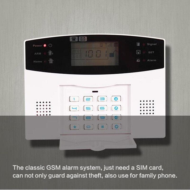 Gsm alarme sem fio em casa sistema de alarmes de segurança app alarme sms com display lcd discagem automática detecção de movimento intruder assaltante alarme casa