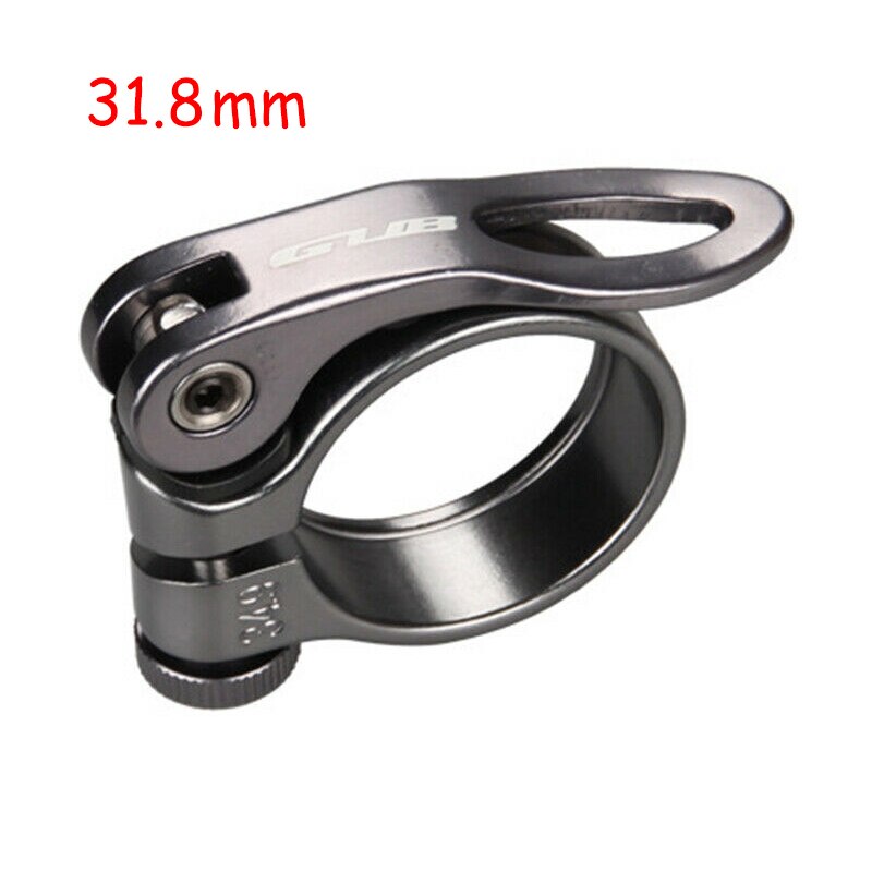 GUB 31.8MM Seatpost-Clamp Aluminum Ultralight Quick Release MTB Mountain Bicycle Seatpost Clamp 34.9mm Fiber Seatpost Clamp: Titanium 31.8mm
