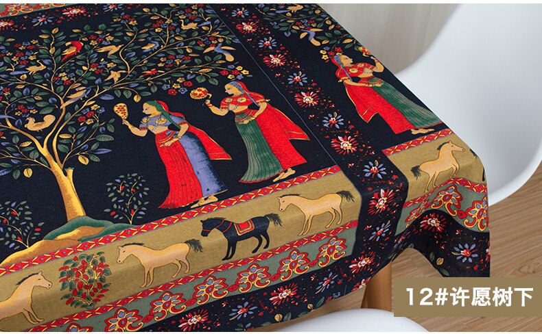 Boheme stof trykt bomuld linned tøj stof afrikansk stof sydøst asiatisk retro håndlavet diy dug patchwork: 12