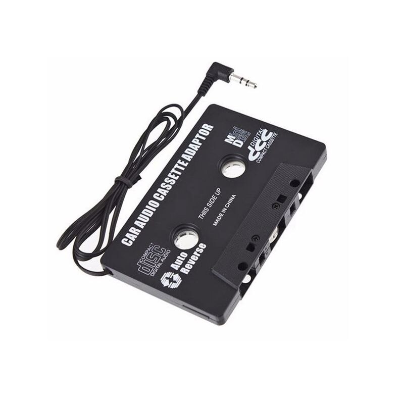 Adaptateur de cassette audio noir pour voiture, compatible avec  mp3 ipod, nani, cd, md