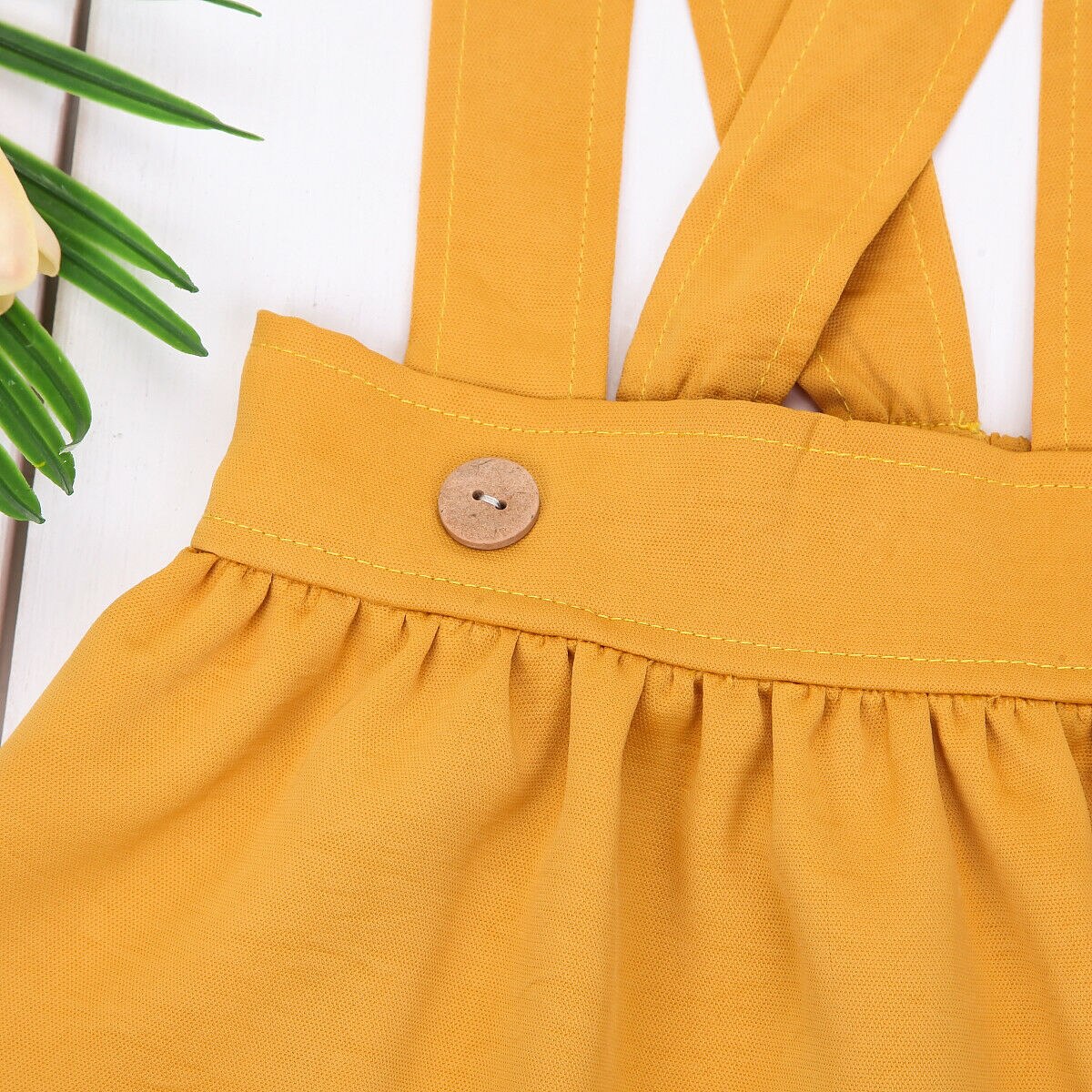 0-3Y Peuter Baby Meisjes Baby Prinses Solid Button A-lijn Rokken Overalls Katoen Outfits