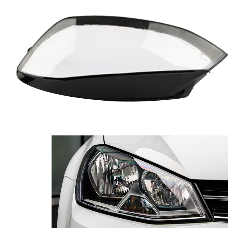 Car Clear Front Headlight Lens Cover Replacement Headlight Head Light Lamp Shell Cover for Volkswagen Golf 7 MK7: Default Title