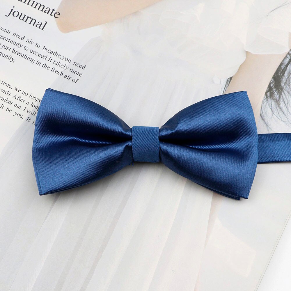 Heren polyester vlinderdas effen kleur vlinder strik bruiloft feest zakelijk verstelbare vlinderdas rood blauw: 14