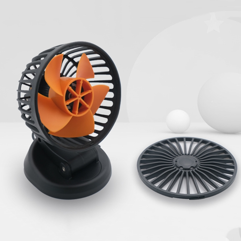 Electric Car Fan 3 Speed Dual Head Car Auto Cooling Air Circulator Fan for van Suv Rv Boat Auto Vehicles Summer