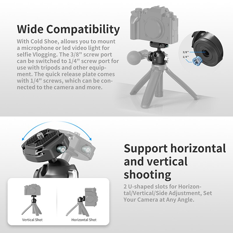 Ulanzi FALCAM F38 Quick Release Camera Ball Head For Tripods Video Stand Panoramic Ballheads for DSLR Camera Tripod Accessories