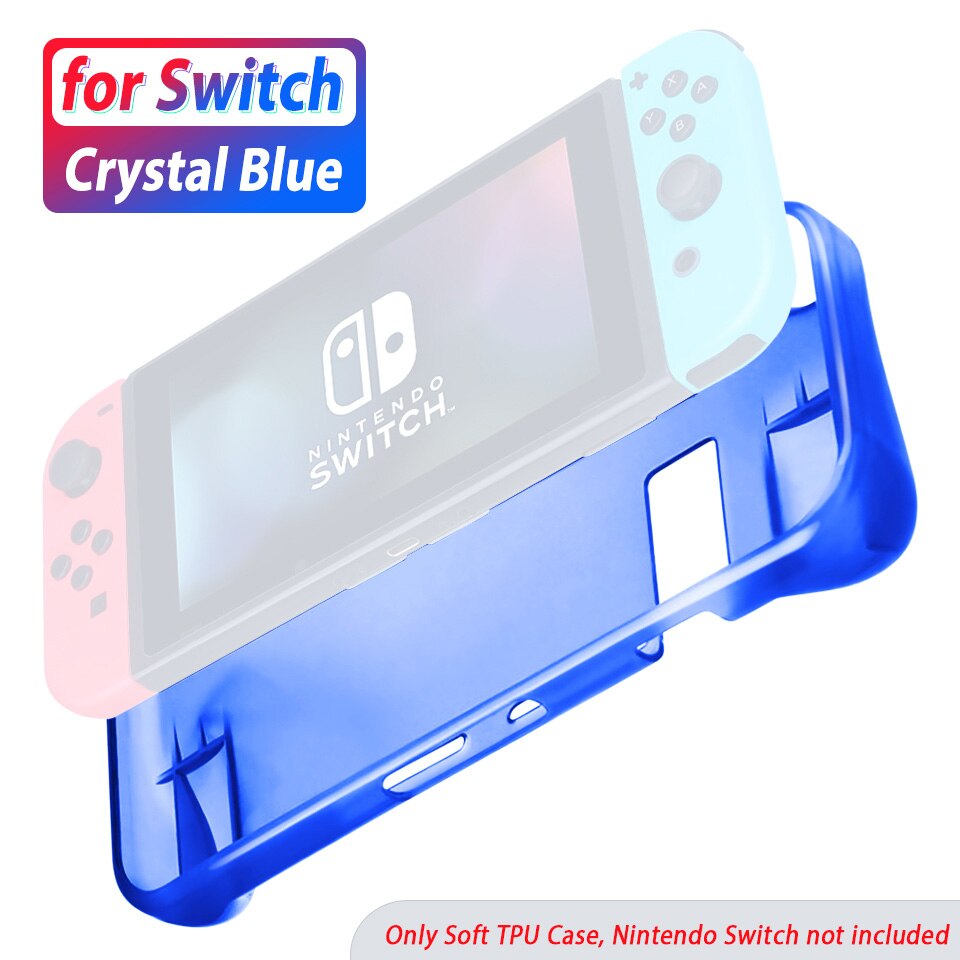 Soft Silicone Cover for NS Switch Lite Capa Protective Silicon Fundas TPU Coque Shells for Nintendo Switch Lite Case Clear Black: Blue-Switch