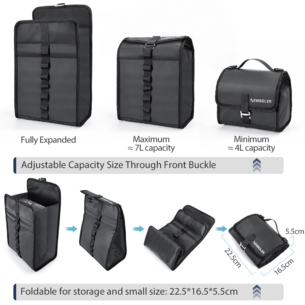 NEWBOLER Opvouwbare Brompton Tas 4L-7L Grote Capaciteit Brompton Voortas Waterdichte Geïsoleerde Fietstas Voor Brompton Vouwfiets