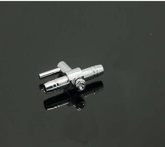 Rvs aquarium luchtverdeler regelklep instelbare aquarium luchtstroomverdeler voor zuurstofluchtpomp aquarium accessoires: 1- weg