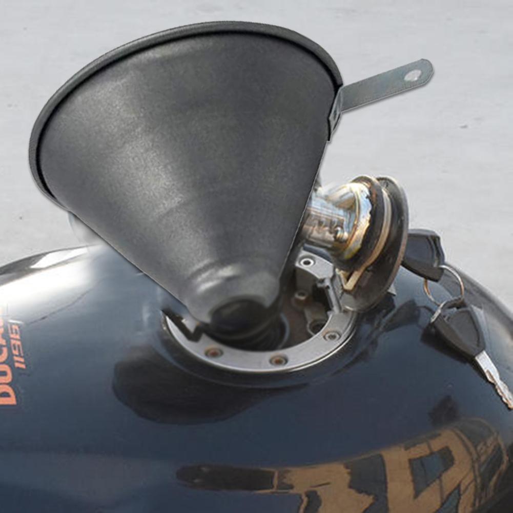Galvaniseret metal utility motorolie tragt med flex tip og skærm til olie vand brændstof benzin diesel benzin bil tilbehør