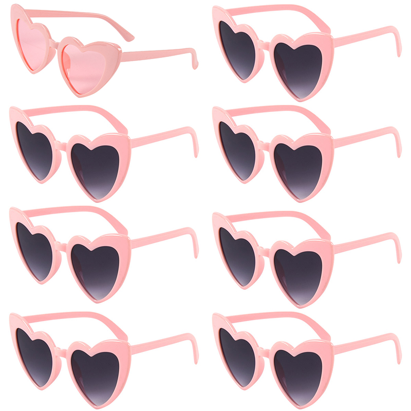 6/8 Stück Bachelorette Junggesellinnenabschied Weiß Rosa Sonnenbrille Herz Brille Braut zu sein Brautjungfer Hochzeit Brautparty Dekore: Dark Khaki
