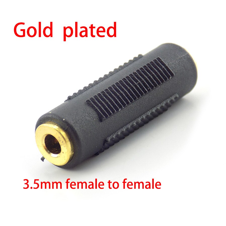 3.5 Mm Jack Coupler Vergulde 3.5 Mm Female Naar 3.5 Mm Vrouwelijke Jack Plug Audio Stereo Koppeling Socket Adapter connectors: gold plated / 5pcs