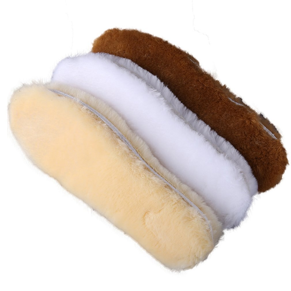 Plantillas de lana, plantillas cálidas para invierno, suelas de nieve, suelas de felpa gruesas, suelas de lana de imitación de lana Artificial