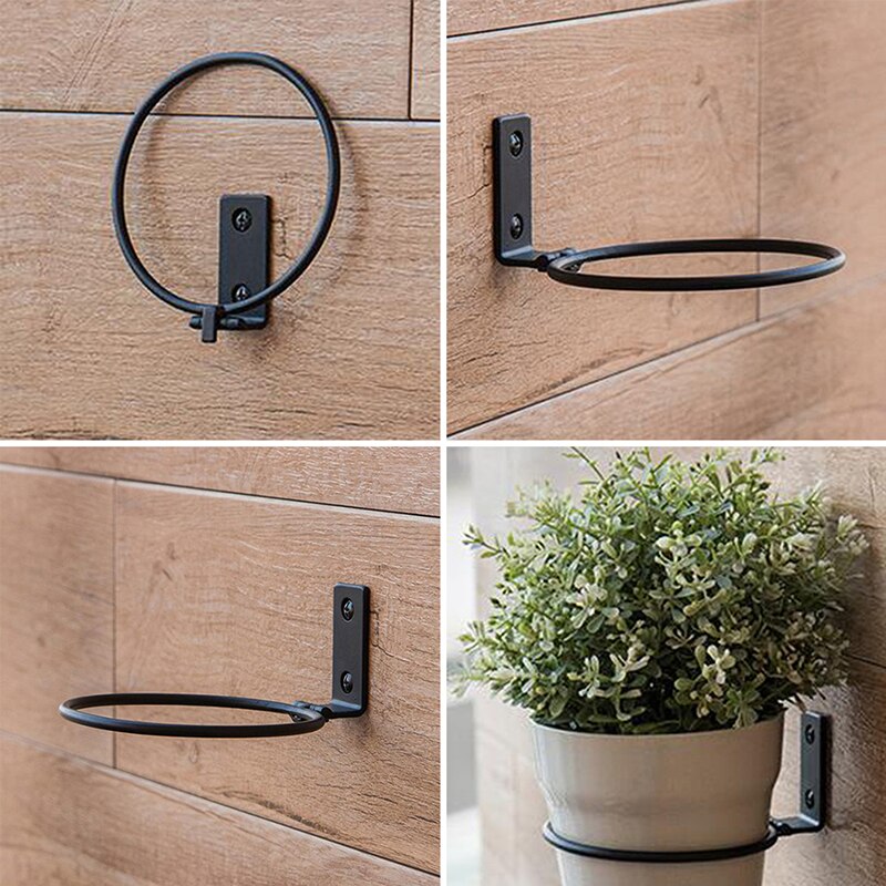 11cm folde blomsterpotte bakker vægmonteret planter ring potte holder blomster plante holder væg beslag altan