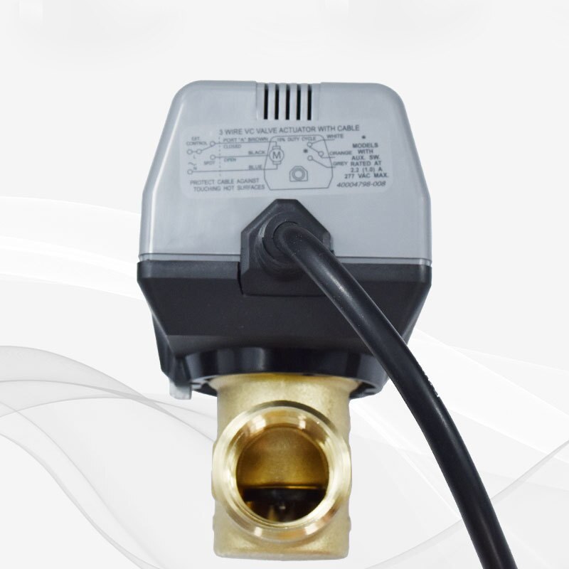 Two-way Honeywell Type Motorized Shut-off Valve Brass With VC6013 DN20 3/4" Fan Coil Electric Globe Valve AC220V