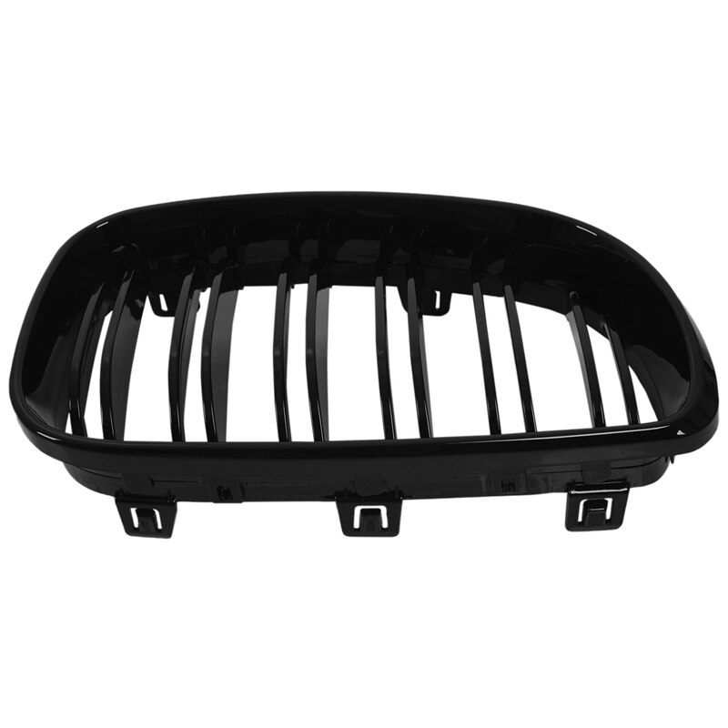 Glänzend Schwarz Dual Lamellen Niere Grill Ersatz für BMW E81 E87 E82 E88 120I 128I 130I 135I Ausgewählt 2007