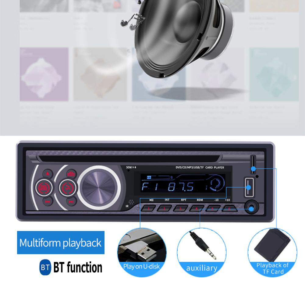 SWM Bluetooth Car Stereo CD VCD DVD Player AUX USB FM Radio Head Unit Auto Audio Stereo autoradio Bluetooth multimedia Player