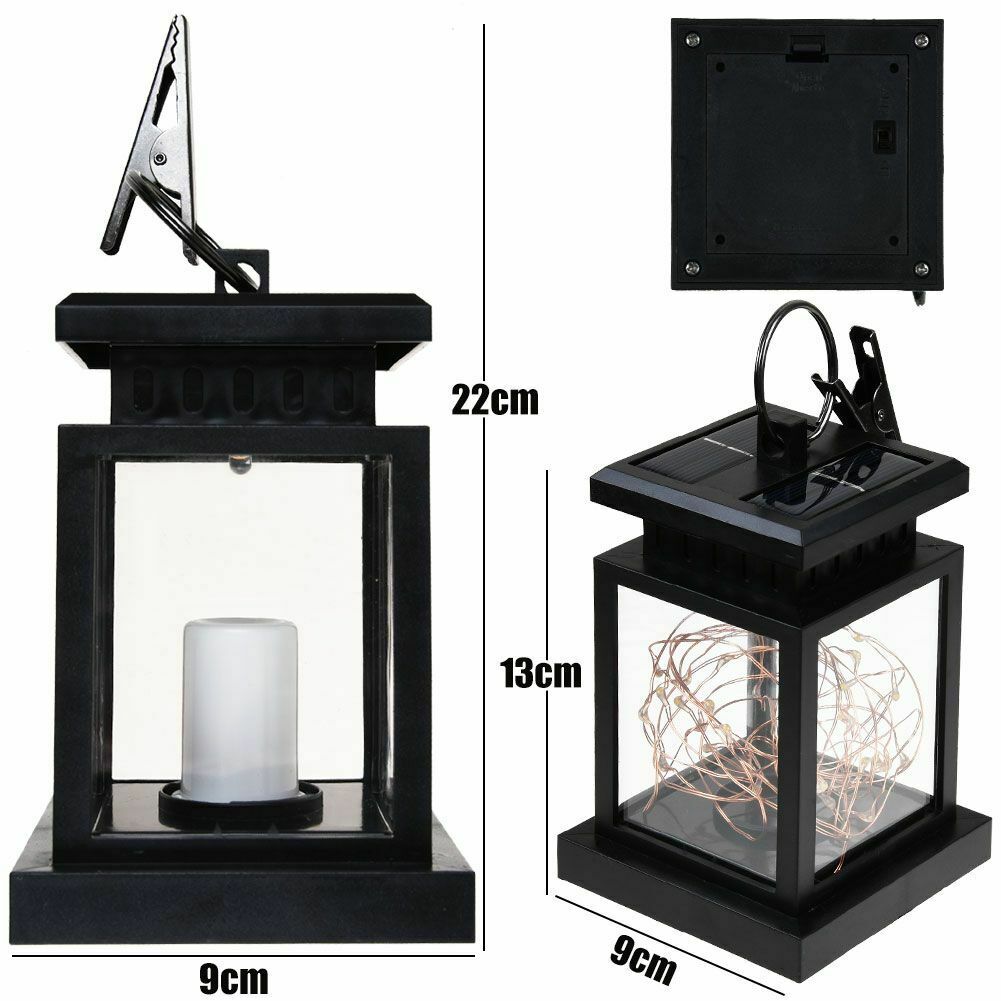 Solar lantaarn hanglamp led kaars tuin buiten patio tuinlamp voor patio landschap tuin warm wit vlamloos flikkerend