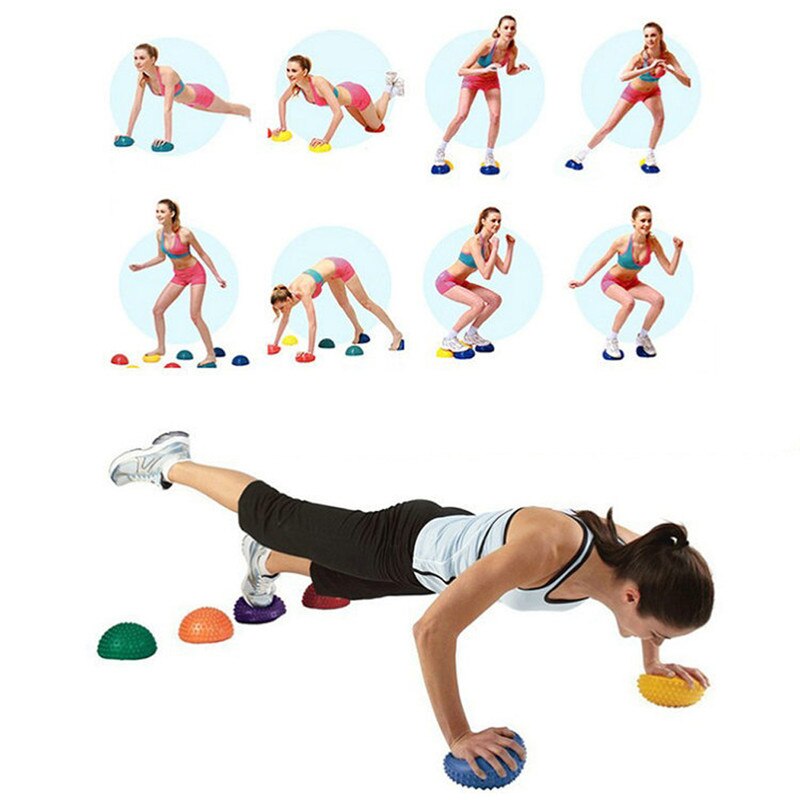 Halvkugle springbræt fysisk konditionsapparat træning balance boldmassage sensorisk integration yoga halve børnebold legetøj