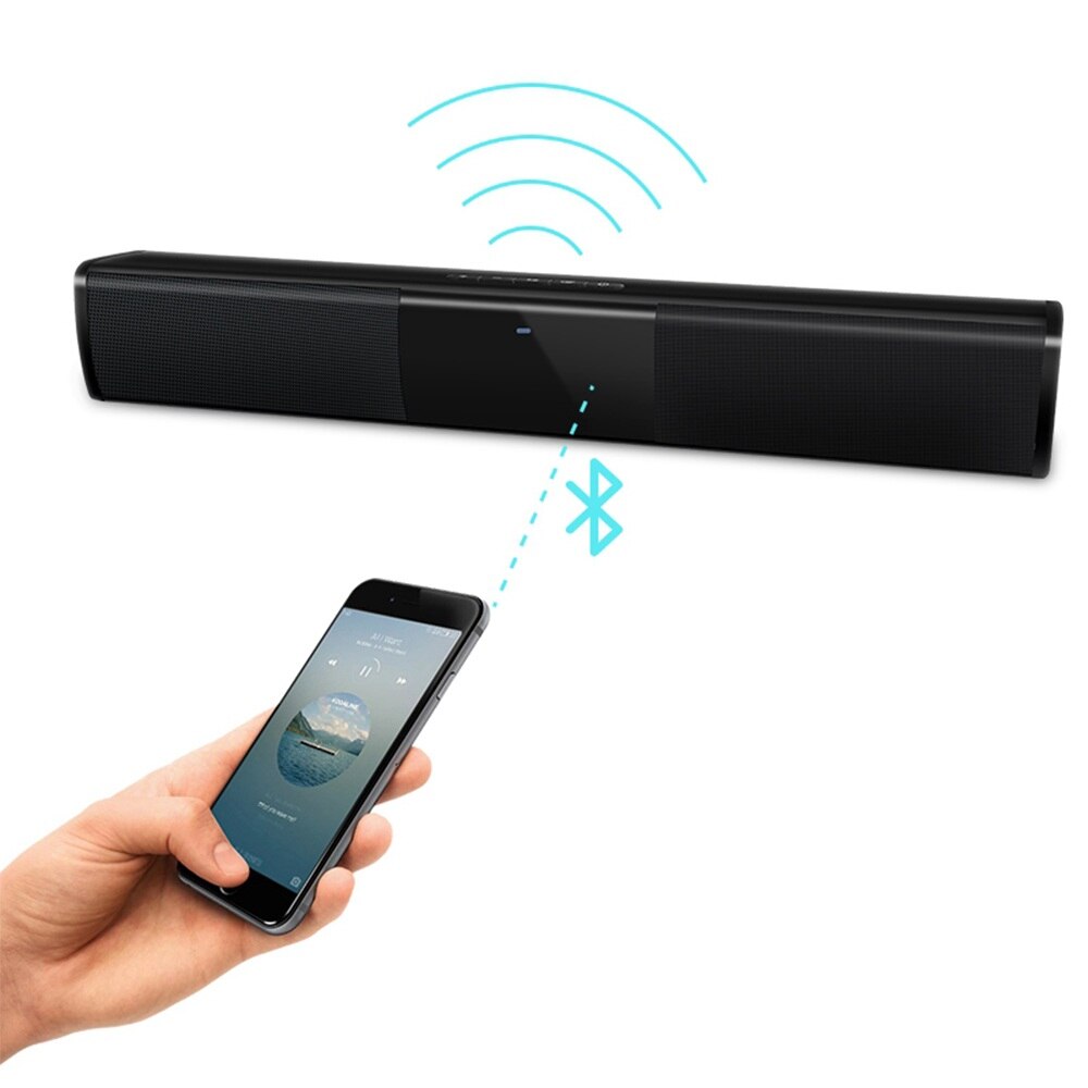 Barra de sonido inalámbrica Universal para cine en casa, altavoz estéreo con Bluetooth, Subwoofer con Radio FM, BS-28A, 3D: Default Title