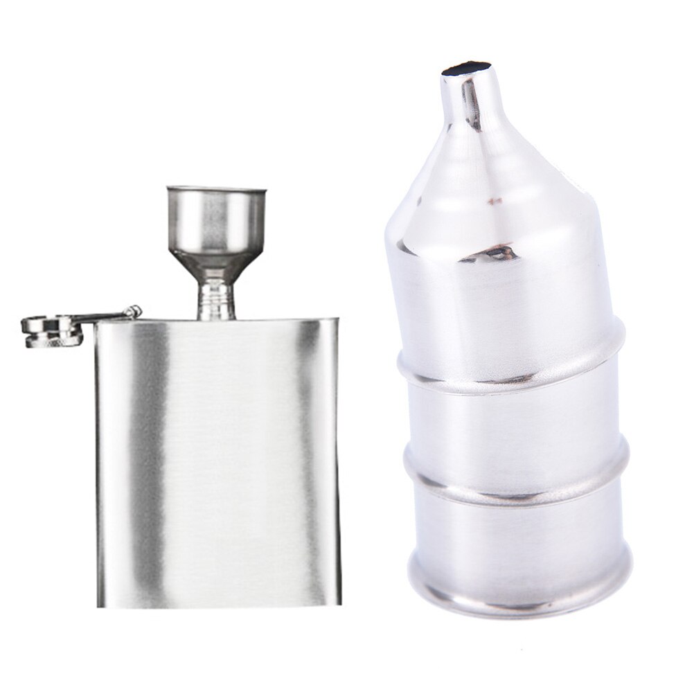 1pc Stainless Steel Funnel Kitchen Tool Oil Funnel For All Hip Flasks Laboratory Tools