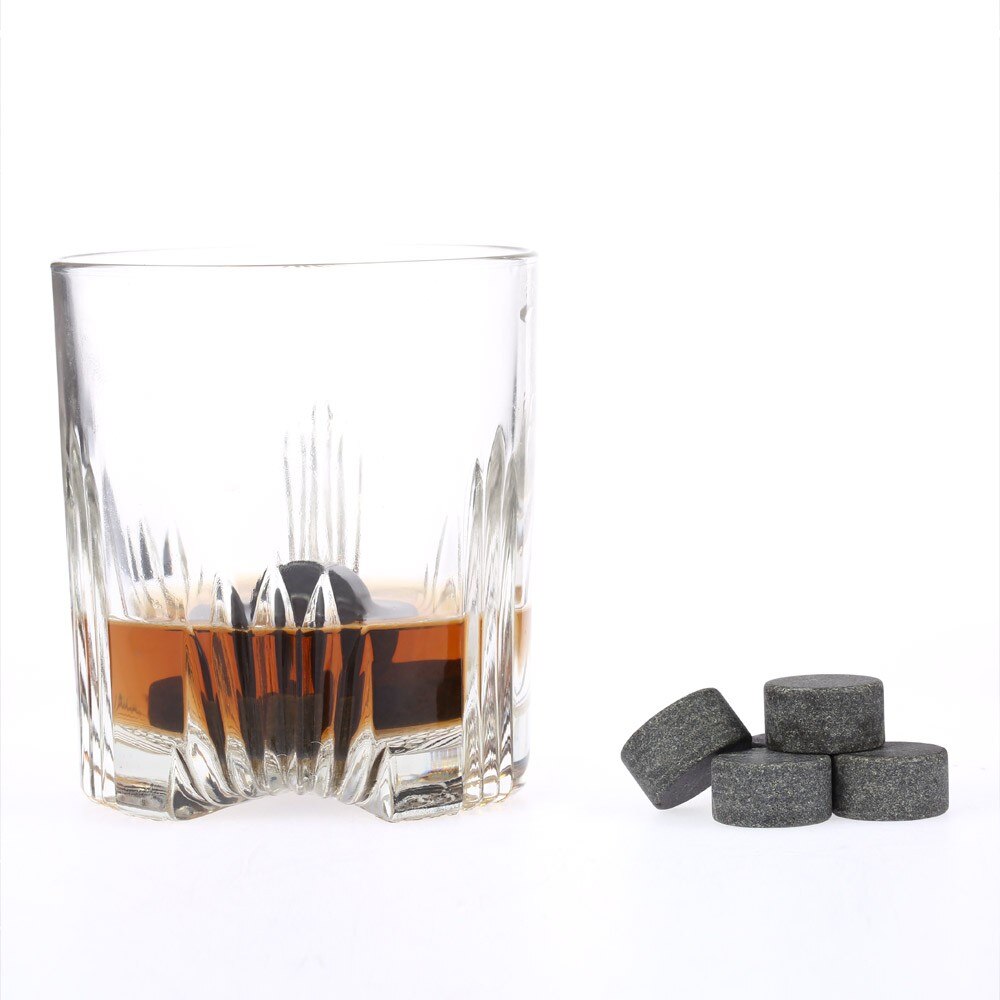 9pcs 18mm Whisky Ice Stones Drinks Beer Wine Cooler Chiller Granite Rocks with Pouch