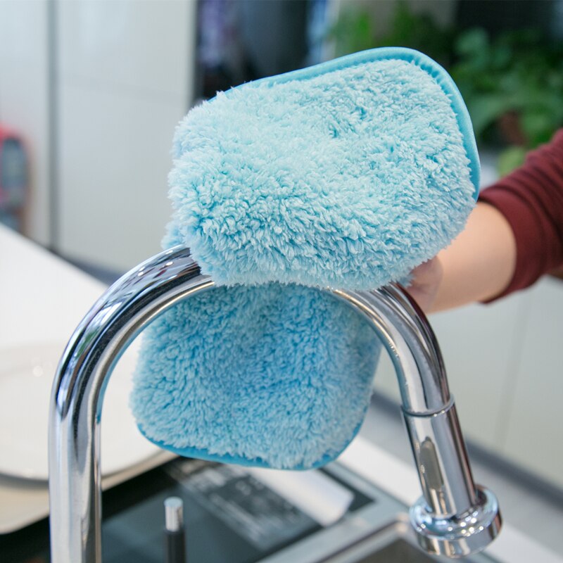Brand Housekeeping Cleaning Cloth Super Water-absorbent Rag Fluffy Kitchen Towels Duster Dishcloth Scouring Pad Plush Dish Towel
