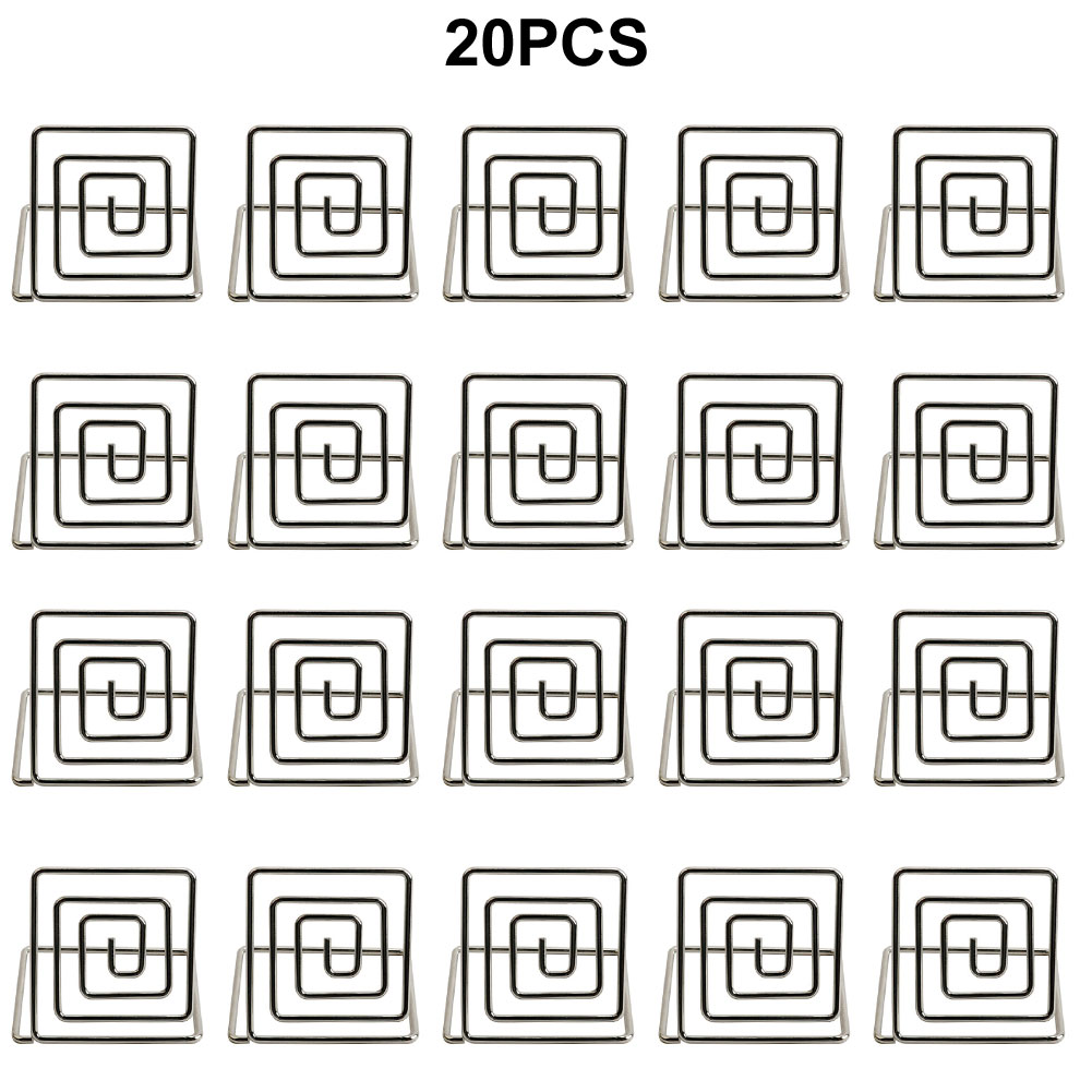 20pcs Number Stands Restaurants Table Decor Reusable Steel Wire Place Card Holder Memo Notes Wedding Party Mini Birthdays Lovely