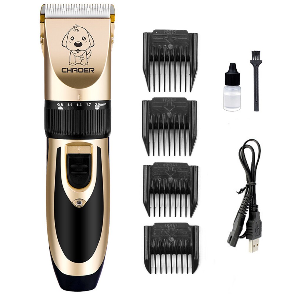 USB Charger Dog Hair Trimmer Pet Trimmer Haircut Machine Rechargeable Low-Noise Clipper Kit Pet Hair Remover Grooming Cutter: Standard