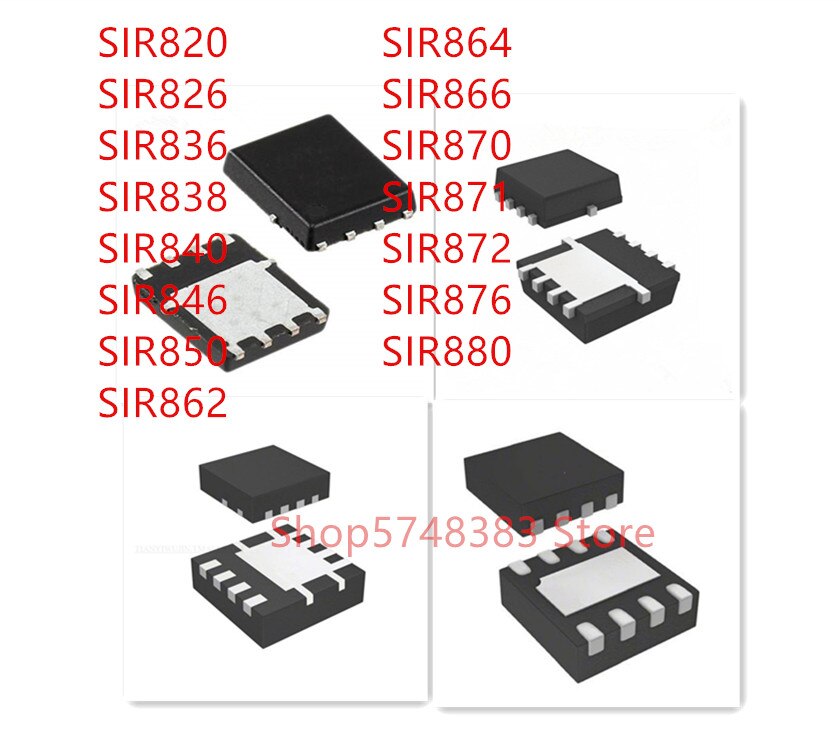 10PCS SIR820 SIR826 SIR836 SIR838 SIR840 SIR846 SIR850 SIR862 SIR864 SIR866 SIR870 SIR871 SIR872 SIR876 SIR880 QFN IC